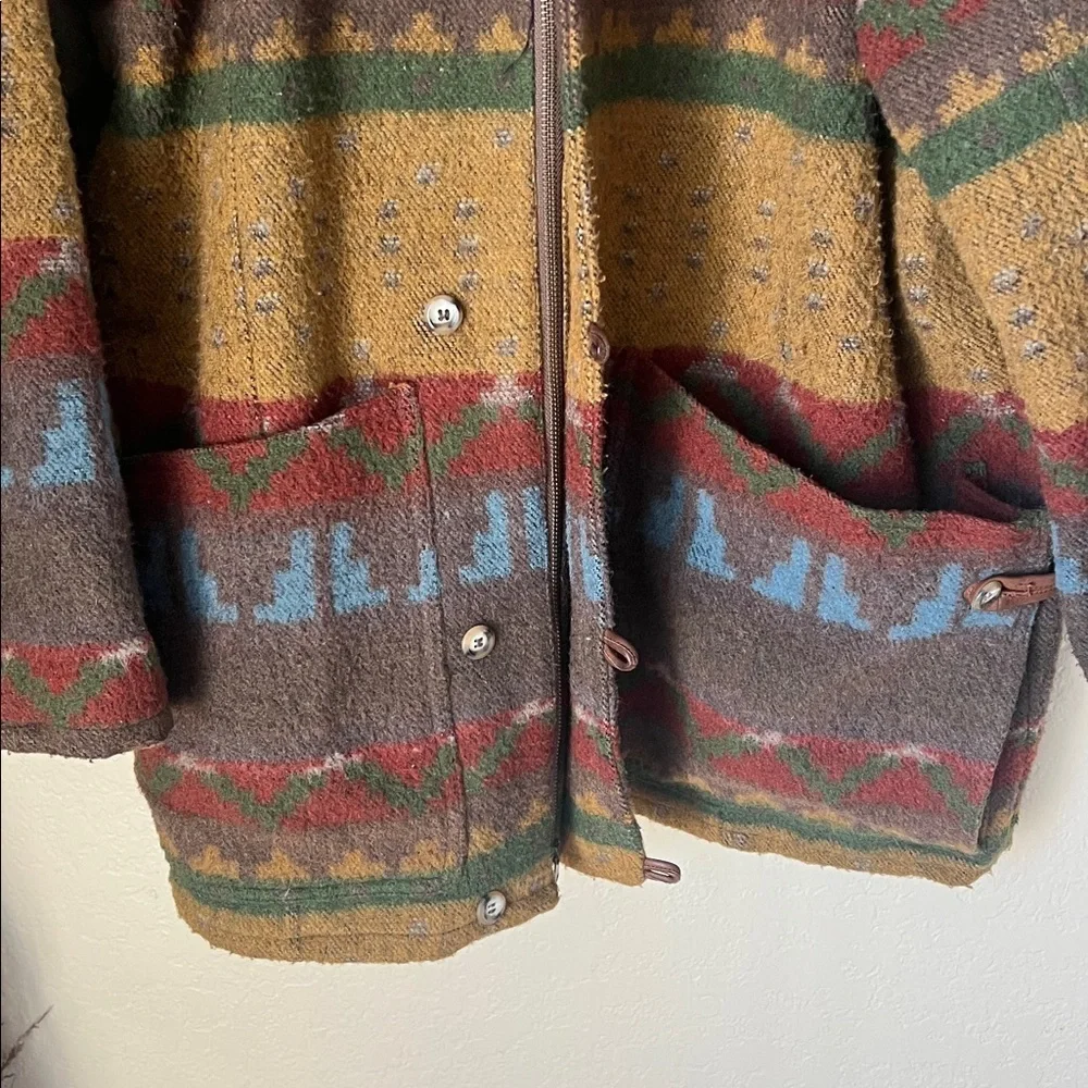 Robert comstock wool blend southwest style coat